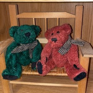 Boyds Bear Red and Green Bears
